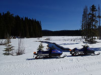 Snowmobiling by Clackamas Lake