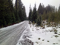 Ice and slush on Frog Creek Rd 4610
